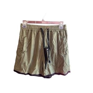 NWT FLYFIREFLY Men's green gym shorts Sz S